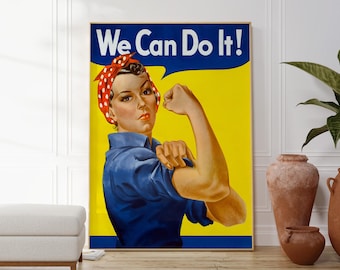 We Can Do It」プリント - ヴィンテージフェミニズムポスター、女性の