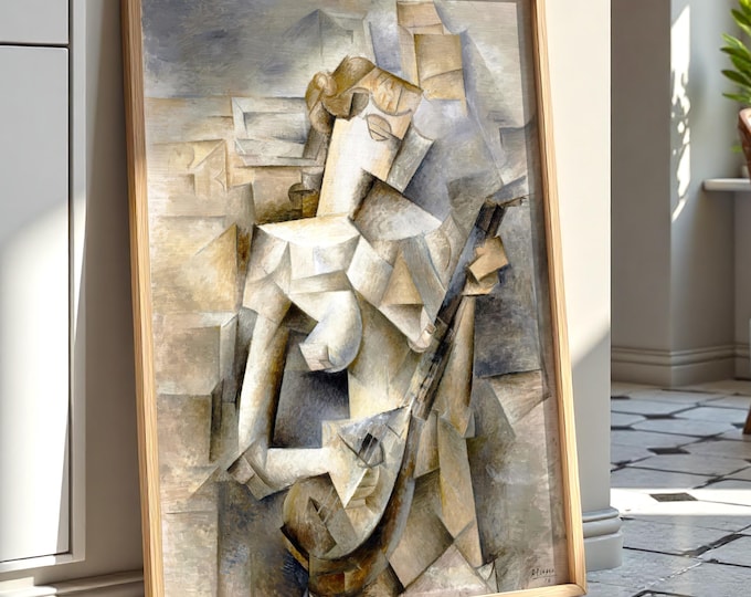 Pablo Picasso Girl with a Mandolin Print, Cubism Art Poster, Modern Decor, Contemporary Artwork, Famous Artist, Gallery Wall, Museum Quality