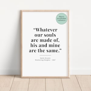 Cytat z Wuthering Heights | Inspirujący cytat | Prezent dla kobiety | Emily Bronte | Motywujący cytat