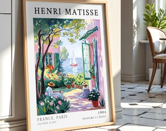 Henri Matisse Landscape Print, Botanical Sea View Poster, Modern Impressionism Wall Art Decor