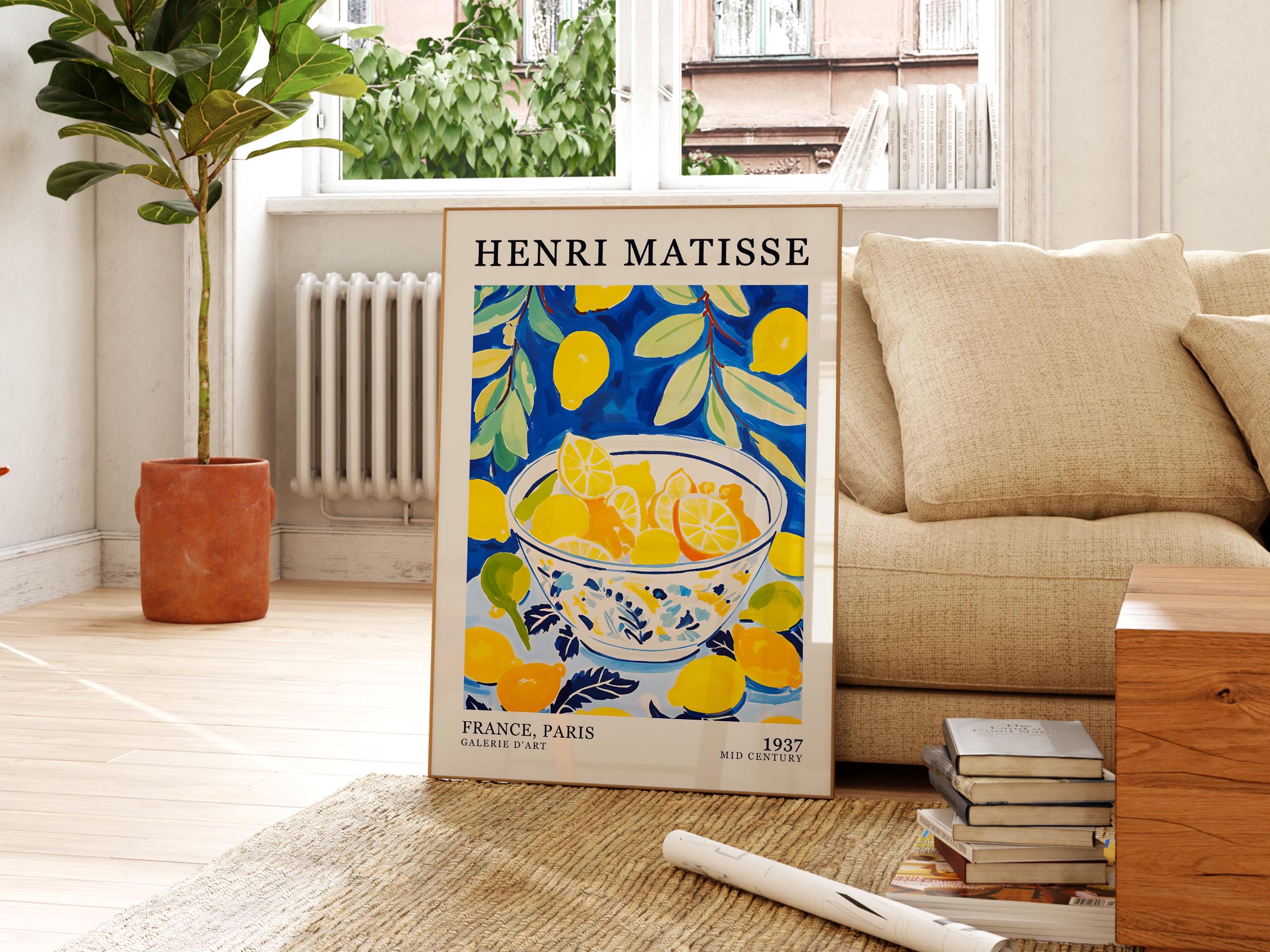 Impression de citron Henri Matisse, art moderne du milieu du