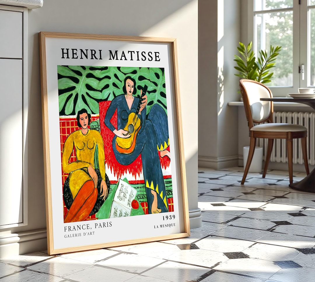Henri Matisse La Musique Print, 1939 Poster, Colorful Modern Art