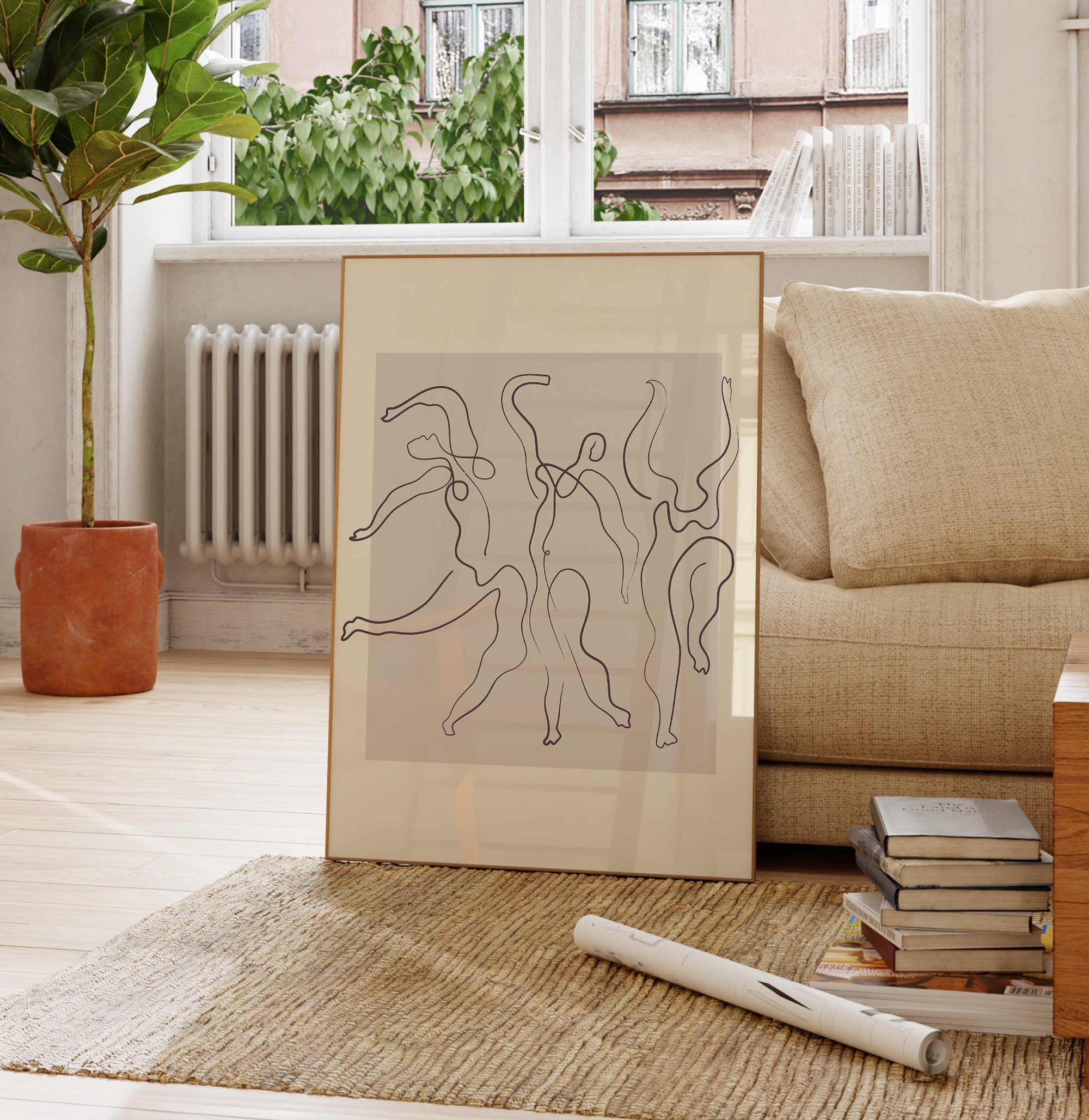 パブロ・ピカソ「3人のダンサー」プリント、ミニマリスト・ファイン