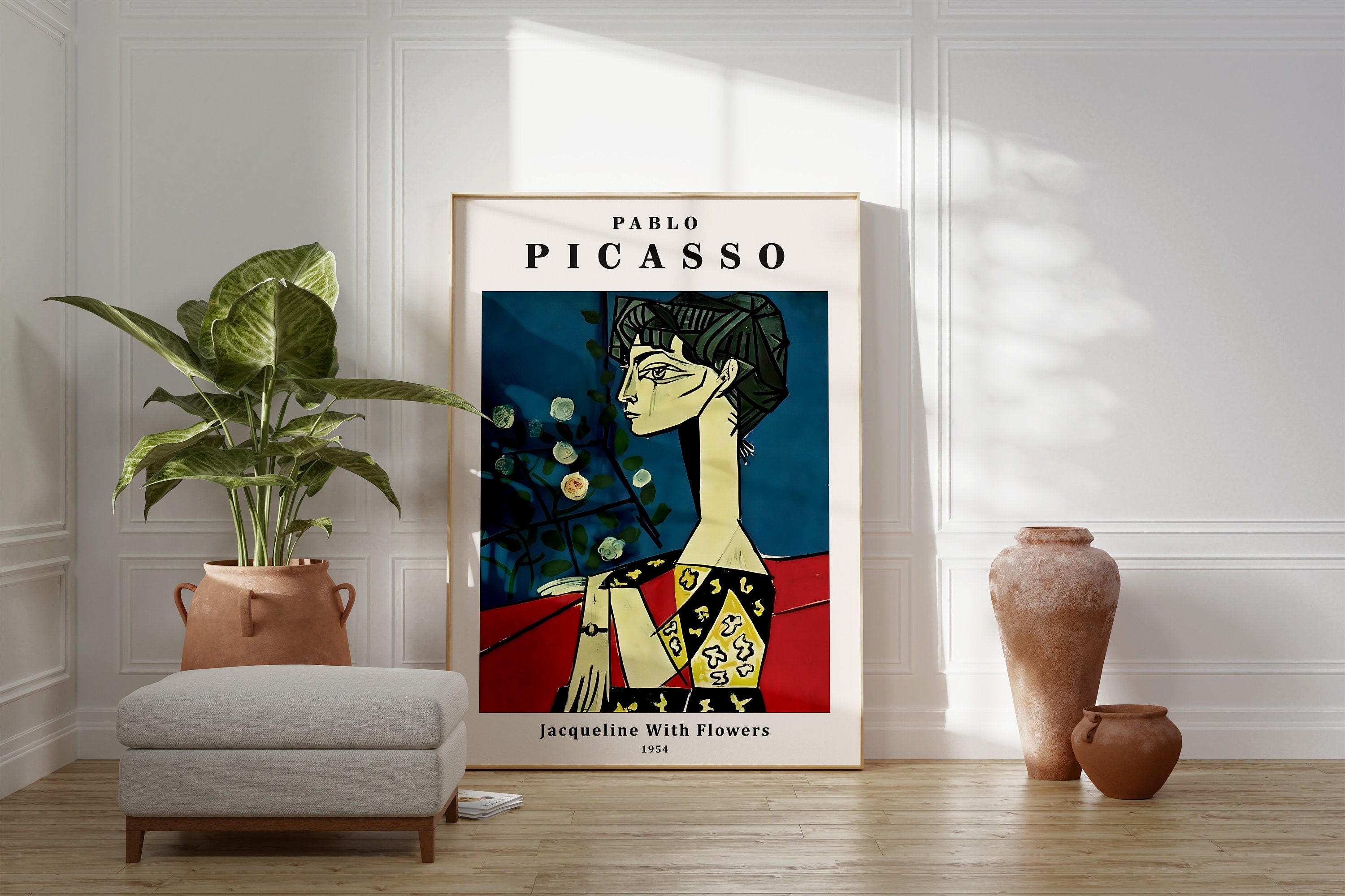 Pablo Picasso Jacqueline With Flowers Print, Abstract Wall