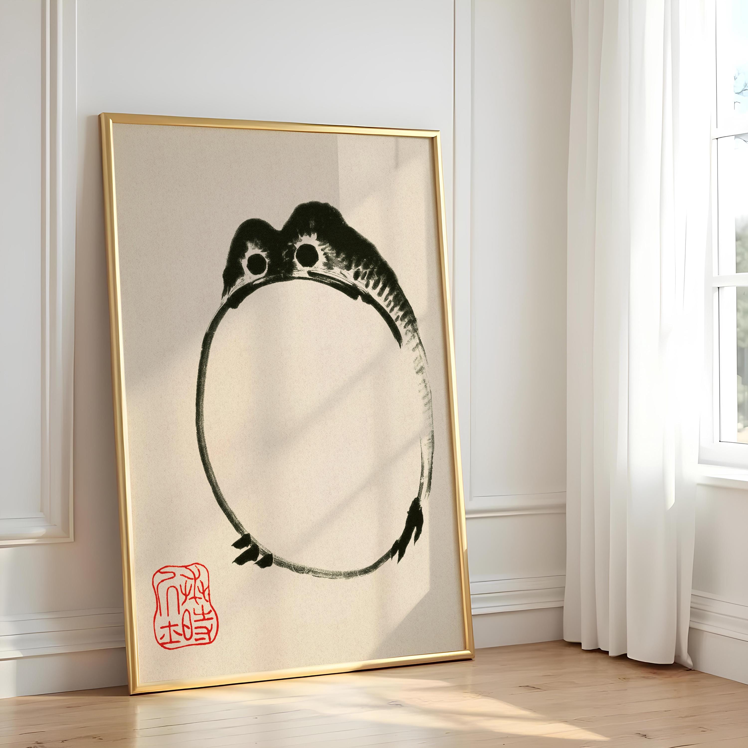Matsumoto Hoji Fat Frog Print, Funny Toad Art Poster, Vintage