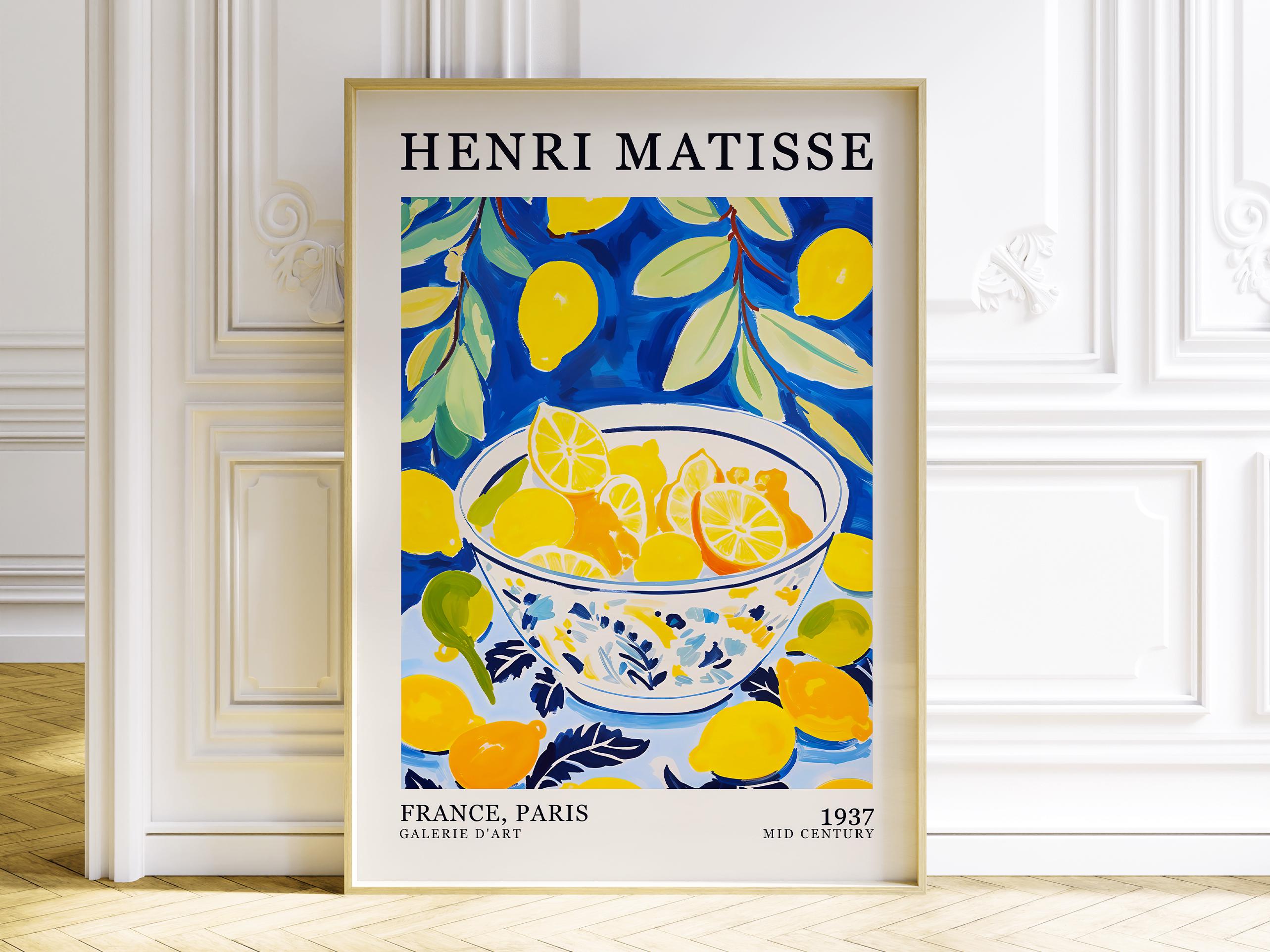 Henri Matisse 花瓶と果物 リトグラフ 額縁入り Henri Matisse