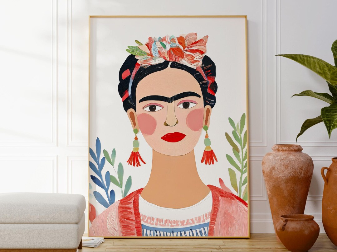 Frida Kahlo Self Portrait Print, Modern Illustration Poster, Original ...