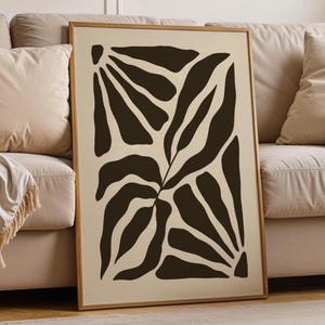Impressão artística minimalista de flores, decoração de parede botânica moderna, pôster floral simples e elegante, estilo escandinavo, presente para ela, Japandi
