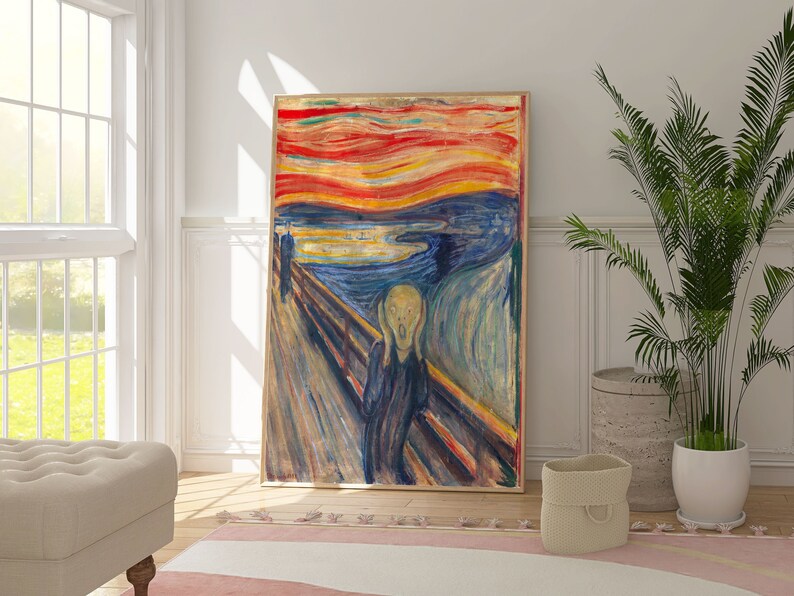 Edvard Munch the Scream Poster, Abstract Art Print, Gallery Wall Decor ...