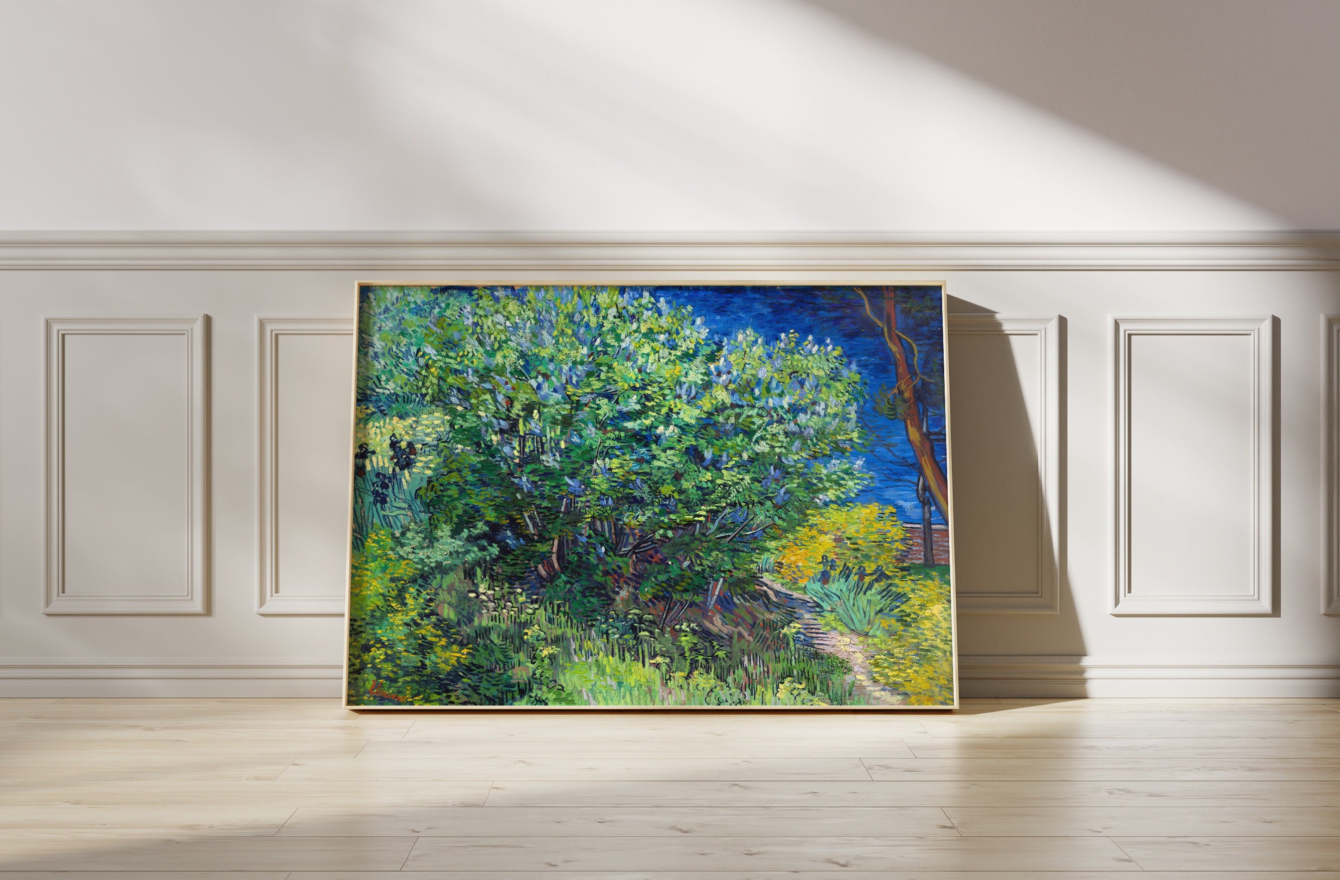 Van Gogh Lilac Bush Poster, Green Nature Inspired Print, Botanical Artwork, Natural Wall Art, Gallery Decor, Housewarming Gift, Famous Art