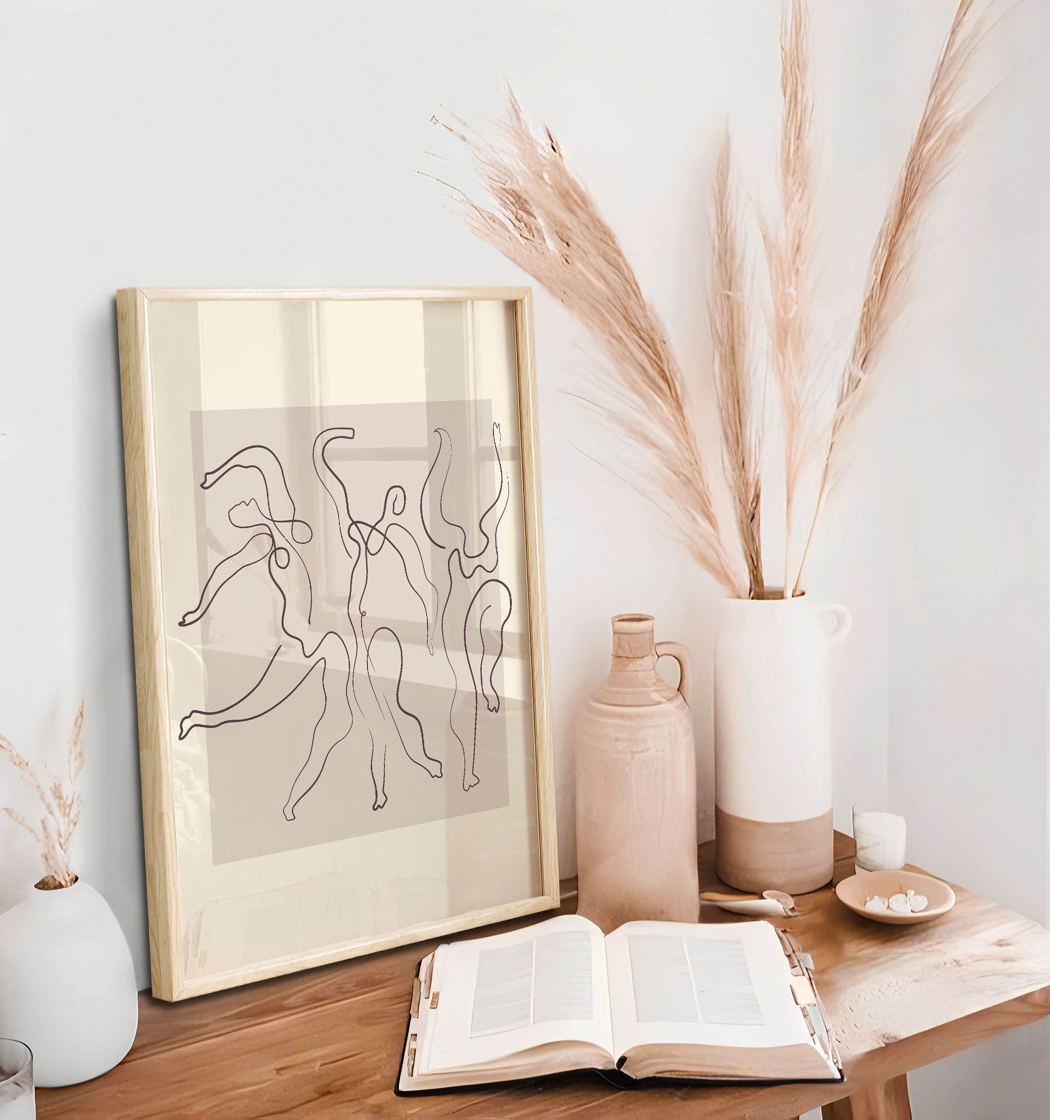 パブロ・ピカソ「3人のダンサー」プリント、ミニマリスト・ファイン