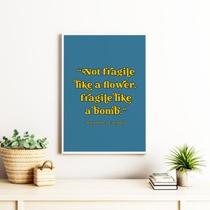 Ruth Bader Ginsburg Quote Poster, Inspirational Feminine Wall Art, Quote Print, Typography Decor Blue