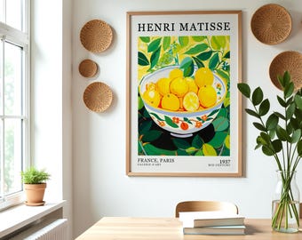 Impression de fruits Henri Matisse, nature morte aux oranges, art