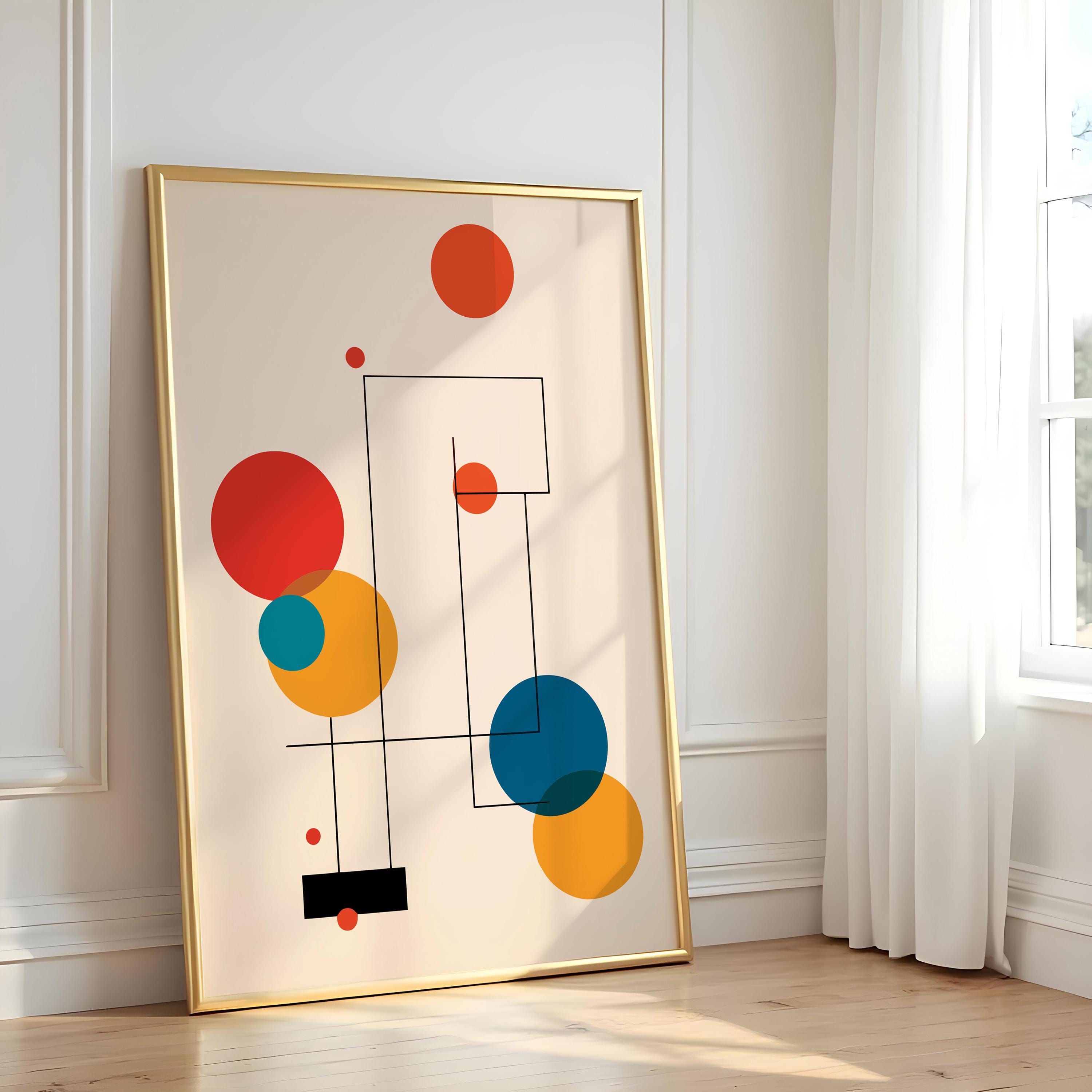 Bauhaus Geometric Art Print, Minimalist Mid-century Modern Poster - Etsy