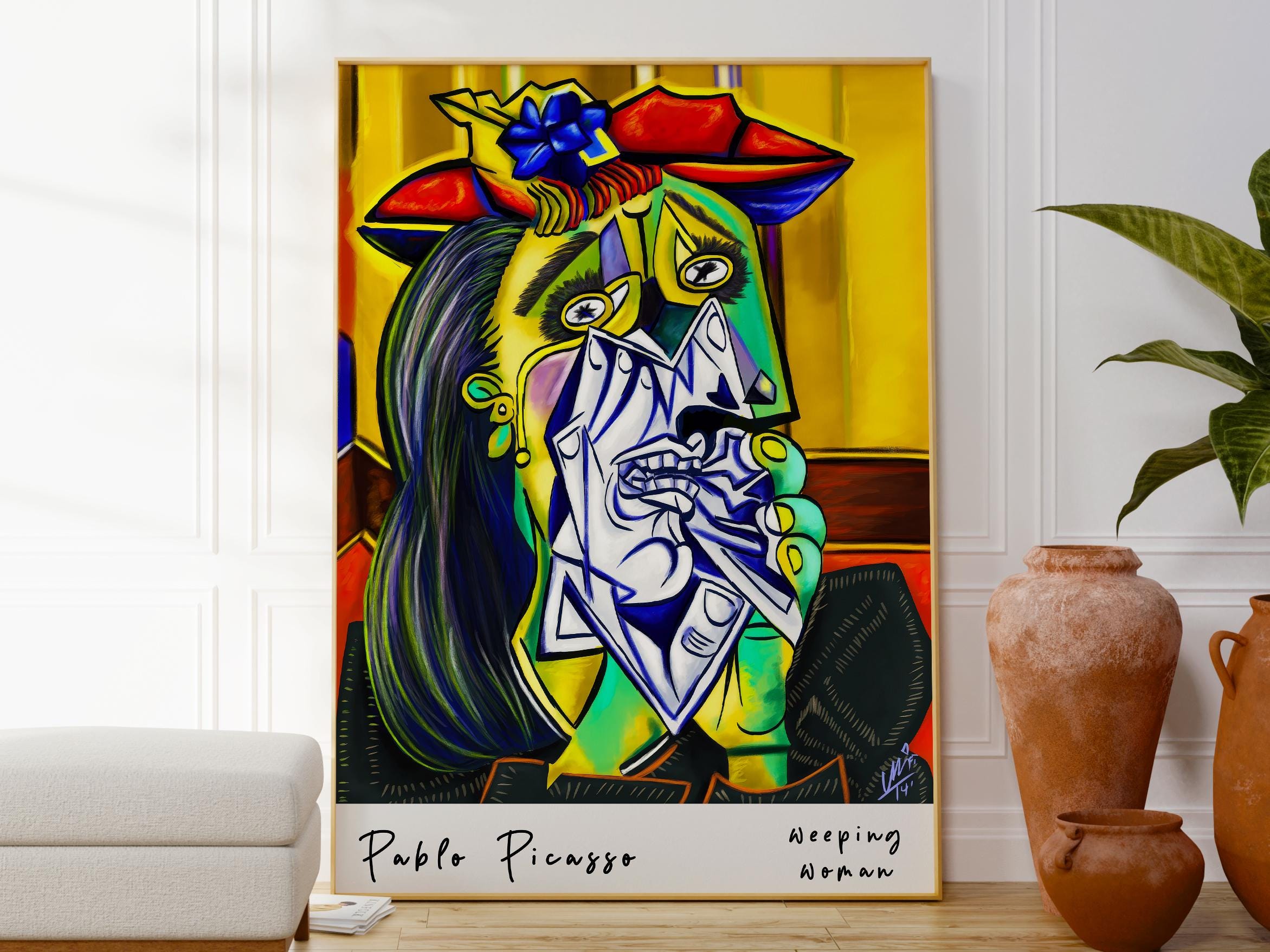 Pablo Picasso Weeping Woman Print, Contemporary Art Poster, Cubism