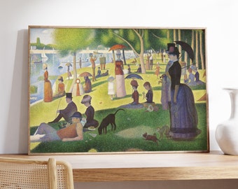 スーラ「日曜の午後」のアートプリント、美術館レベルの風景画、人気の