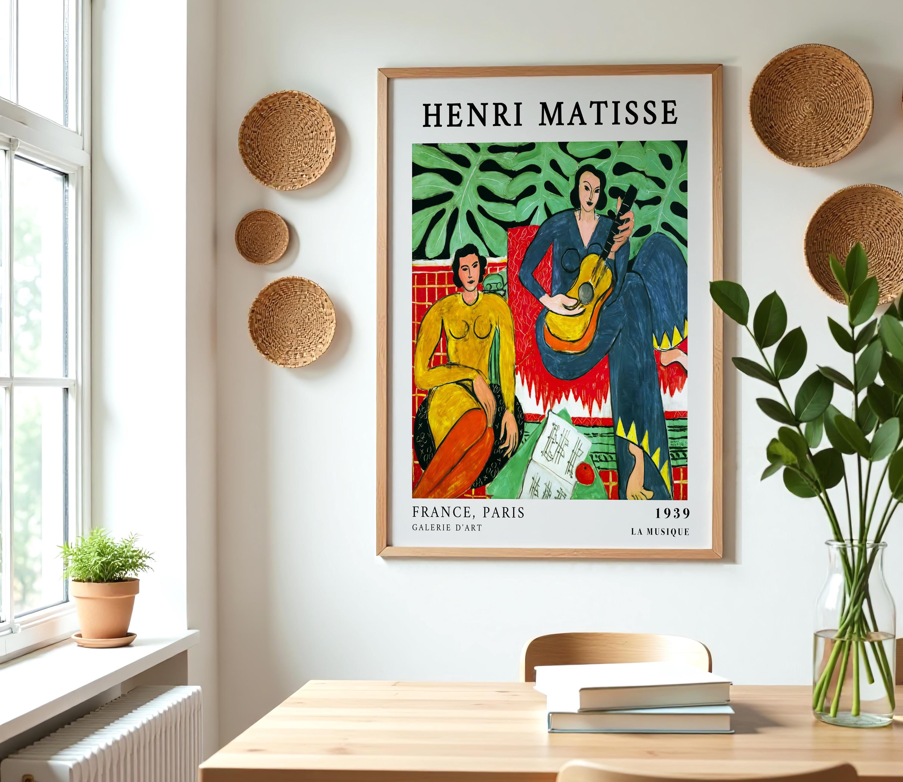 Henri Matisse La Musique Print, 1939 Poster, Colorful Modern Art