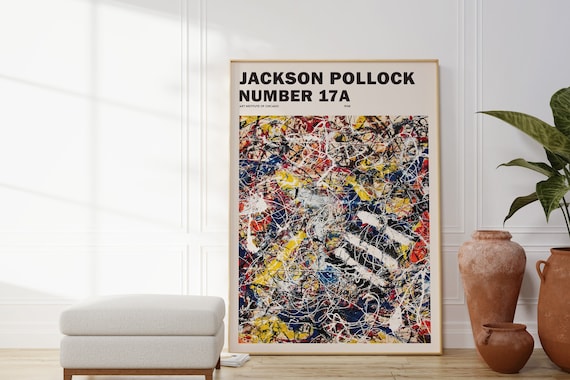 アートポスター ラグナル・キャルタンソン エキシビジョンポスター ジャクソン・ポロック ナンバー17A 抽象アートポスター、カラフルな