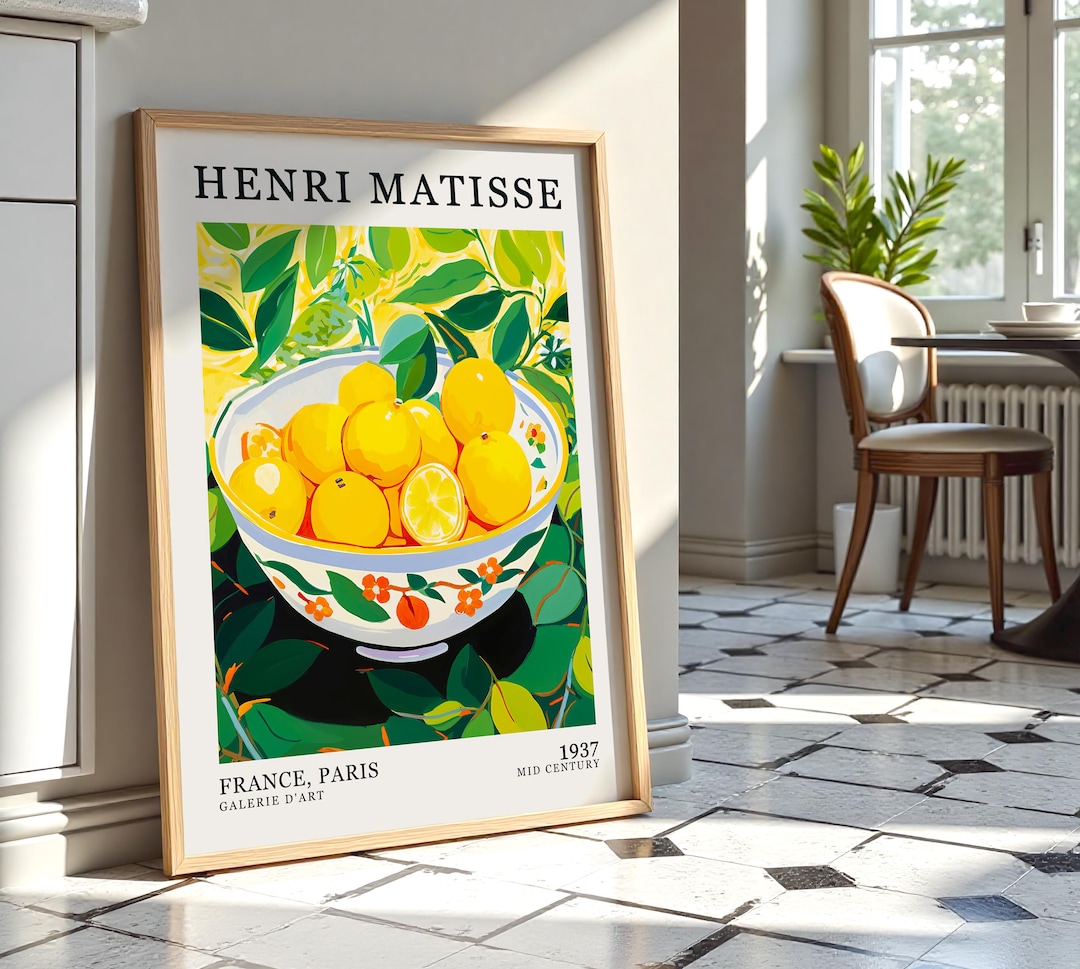 Henri Matisse Fruit Print, Still Life With Oranges, Mid Century