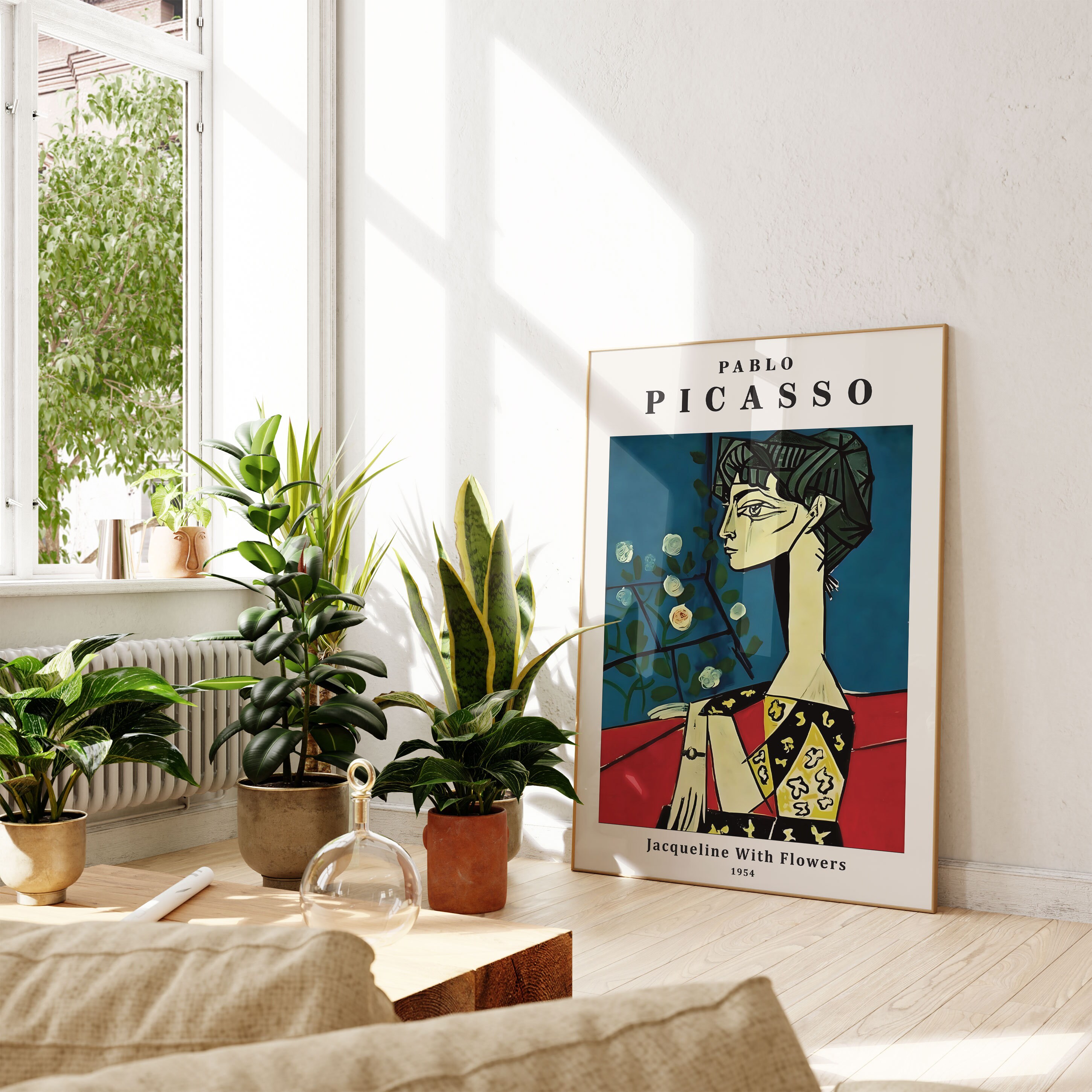 パブロ・ピカソ、Portrait of J. R. with Roses Pablo Picasso Jacqueline with Flowers – Goldmark