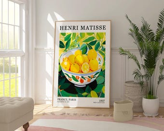 Henri Matisse Fruit Print, Still Life With Oranges, Mid Century