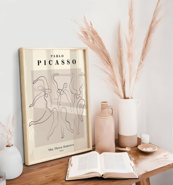 パブロ・ピカソ「三人の踊り子」プリント、クリーンでミニマ