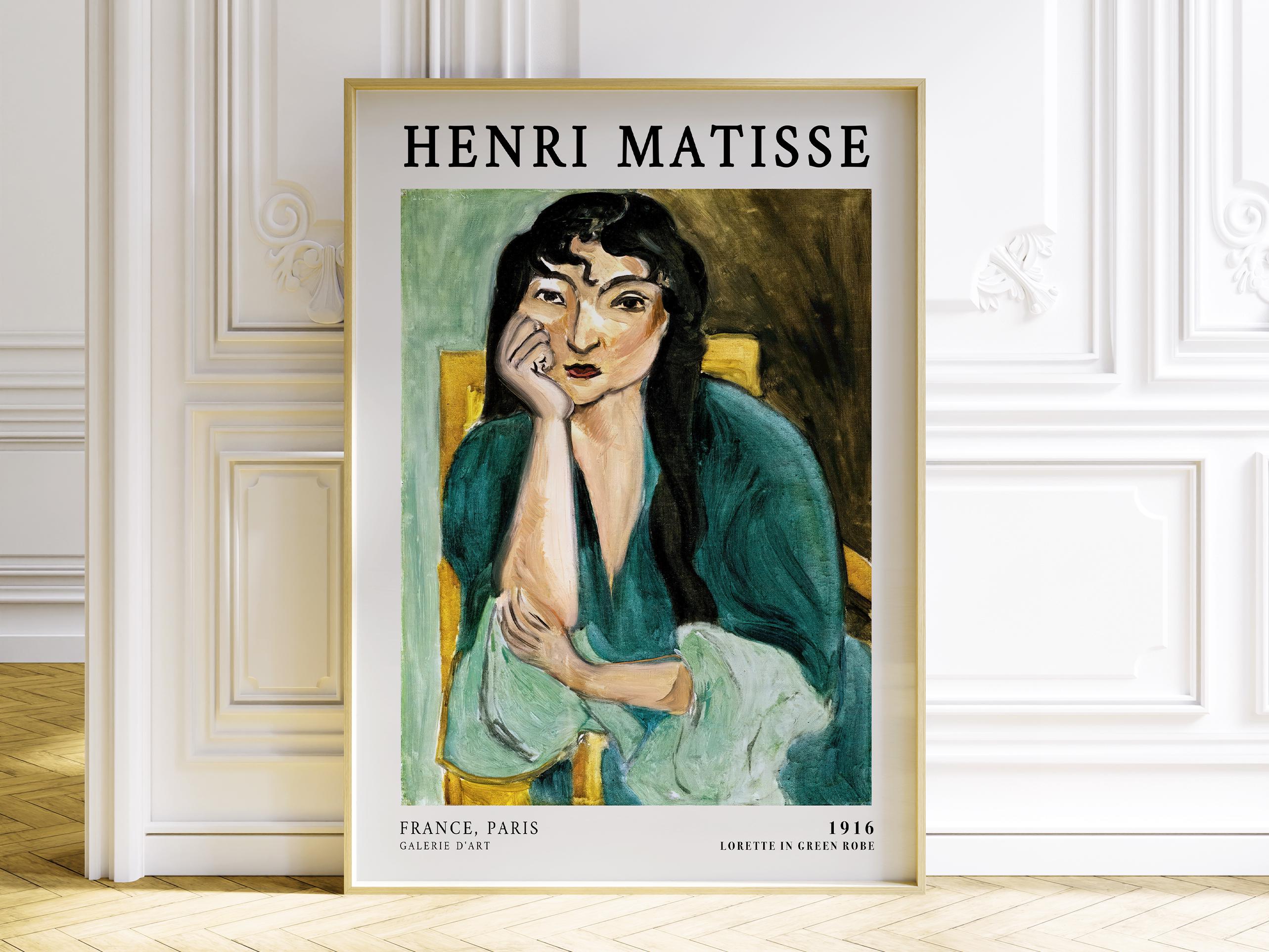 Henri Matisse Lorette in Green Robe Print, Original Matisse Wall