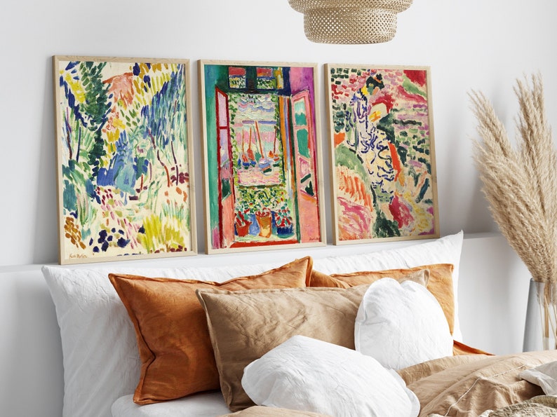Set of 3 Colourful Henri Matisse Original Art Posters