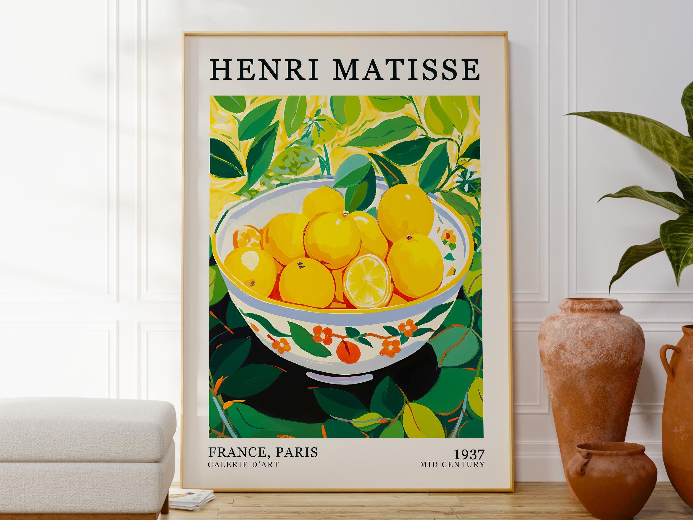 Henri Matisse Fruit Print, Still Life With Oranges, Mid Century