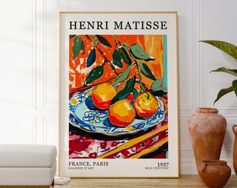 Henri Matisse Oranges Art Print, Still Life, Mid Century Modern Wall Art