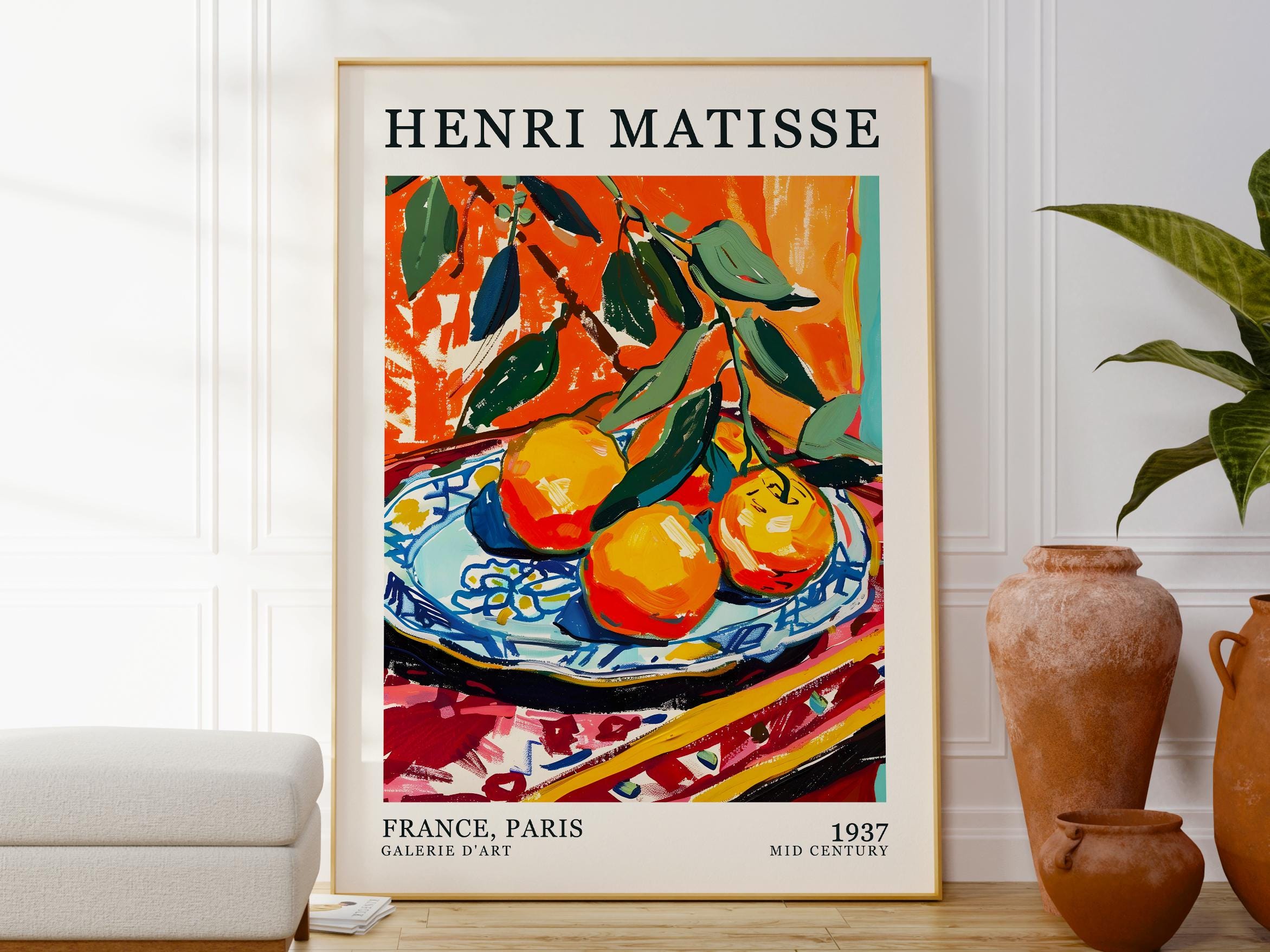 Henri Matisse Oranges Art Print, Still Life, Mid Century Modern