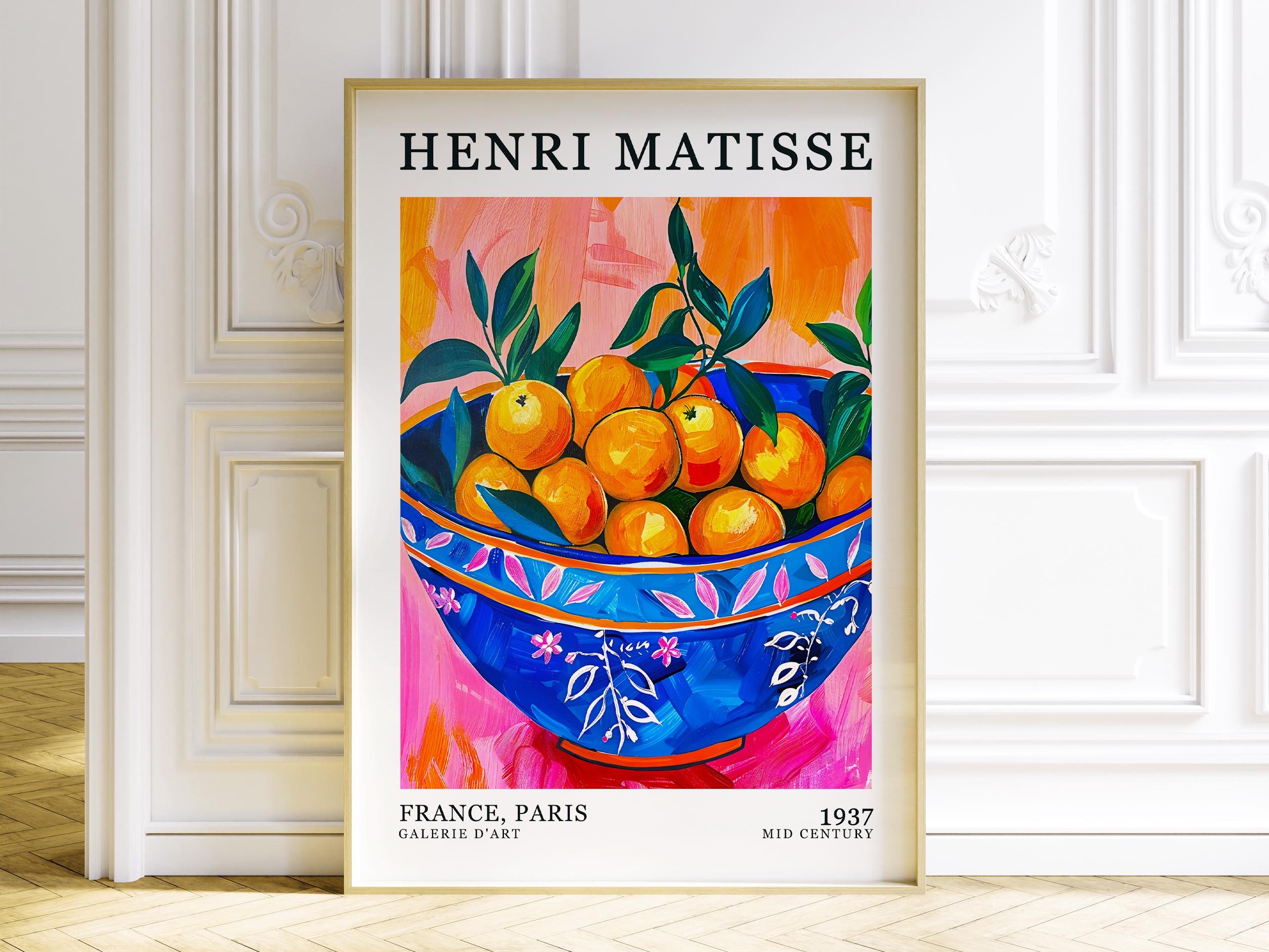 Henri Matisse 花瓶と果物 リトグラフ 額縁入り Henri Matisse
