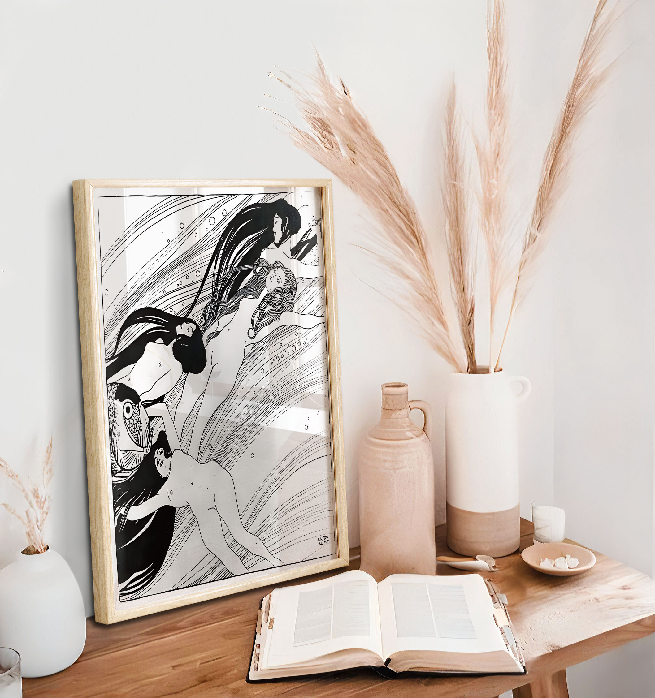 グスタフ・クリムト「魚の血」プリント、魚の血のアートポスター