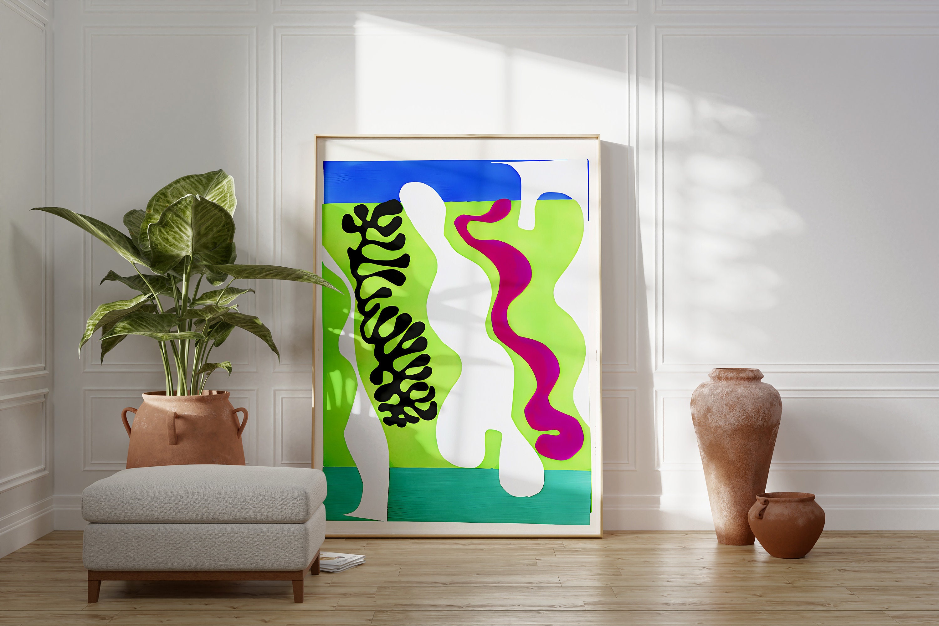 Matisse Style Abstract Art Print, Colorful Modern Wall Decor - Etsy