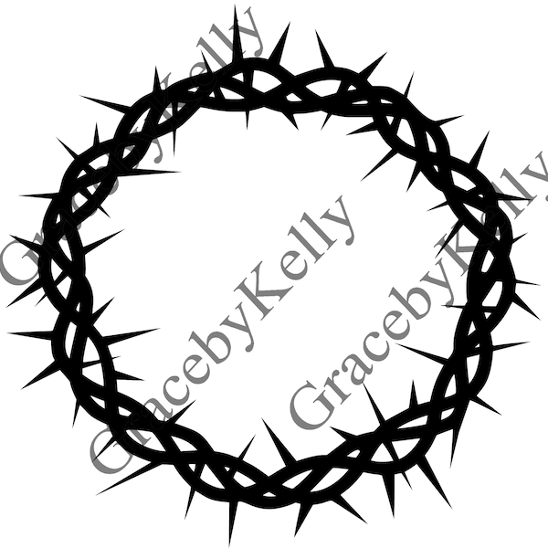 Crown of thorns. SVG, Thorns, Crown, Jesus, Christian, Love, Hope, Faith, Religious, Digital Download