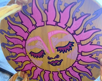 Yellow and Pink Sun Hanger Plate