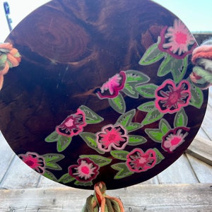 Half Pink Flowers Hanger Plate