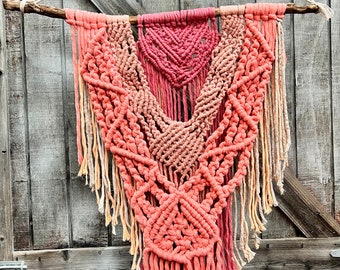 Coral Layered Wall Hanging