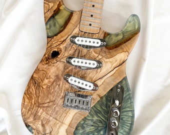 Epoxy Resin and Wood Custom Electric Guitar