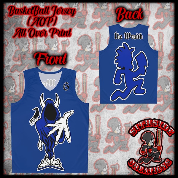 Blue Wraith - Insane Clown Posse - ICP - Basketball Jersey - JUGGALO