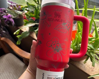 Custom Ladybug Engraved Stanley Tumbler • 20 oz 30 oz 40oz Personalized Cup