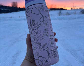 Custom Engraved Nurse Owala Cup | Personalized Healthcare Hero Gift