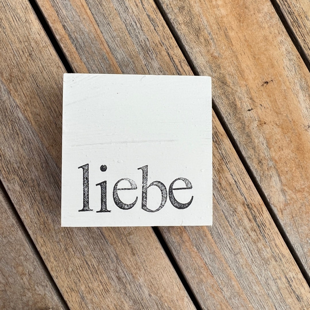Kleines Holzschild mit Spruch Liebe wunderbare Geschenkidee Deko für