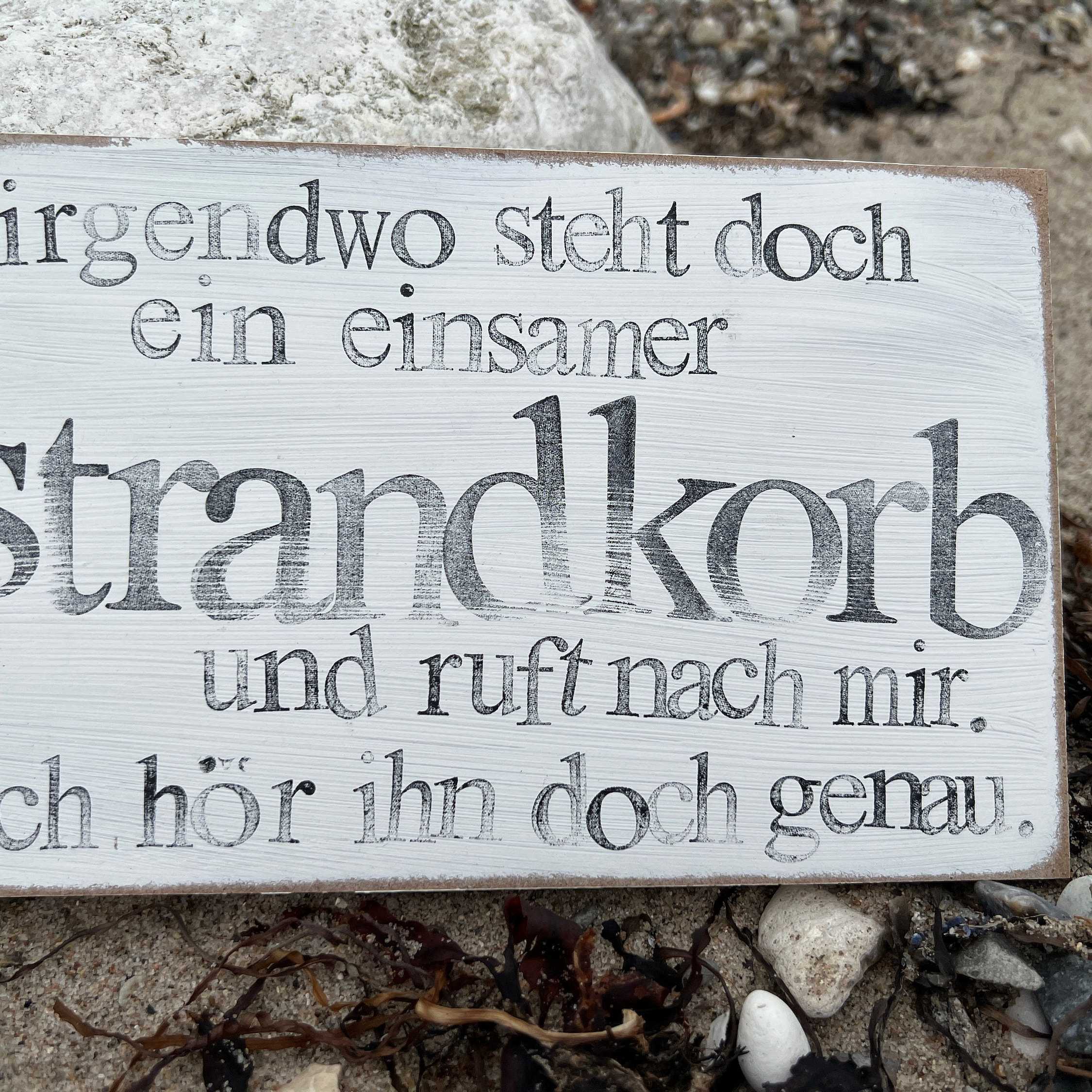 Holzschild mit Spruch Strandkorb maritime Wanddeko kleines Etsy.de