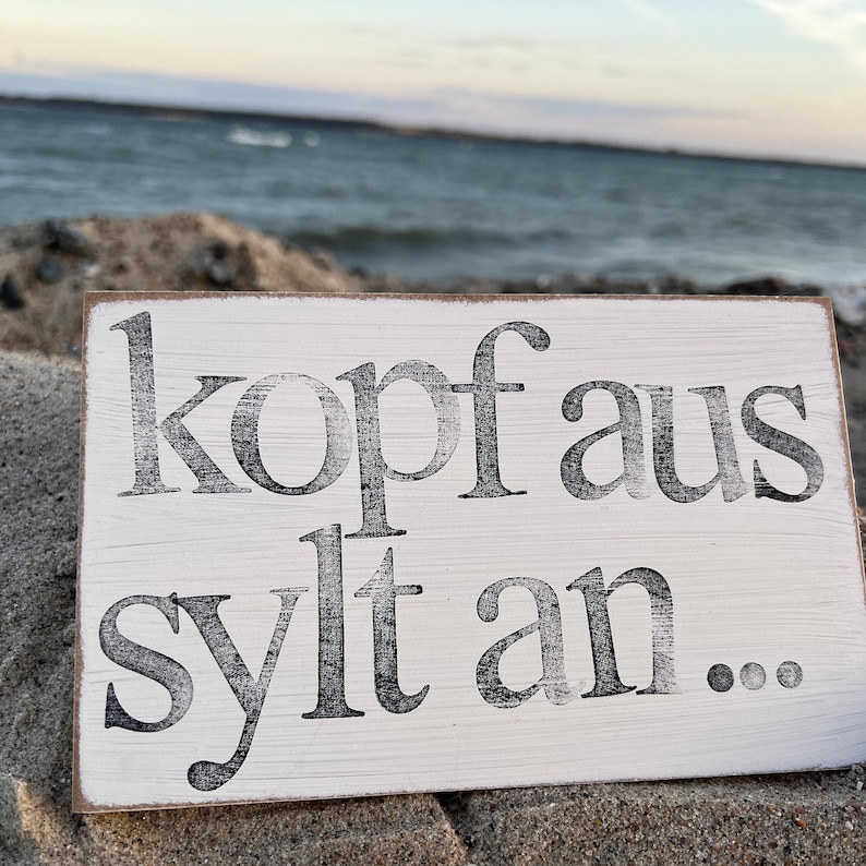 Holzschild Mit Spruch Kopf Aus Sylt an Sylt Spruch Etsy