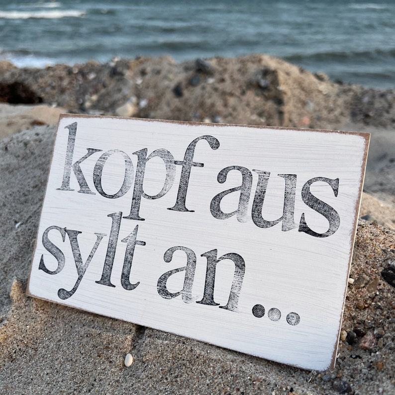 Holzschild mit Spruch Kopf aus Sylt an Sylt Spruch Etsy.de