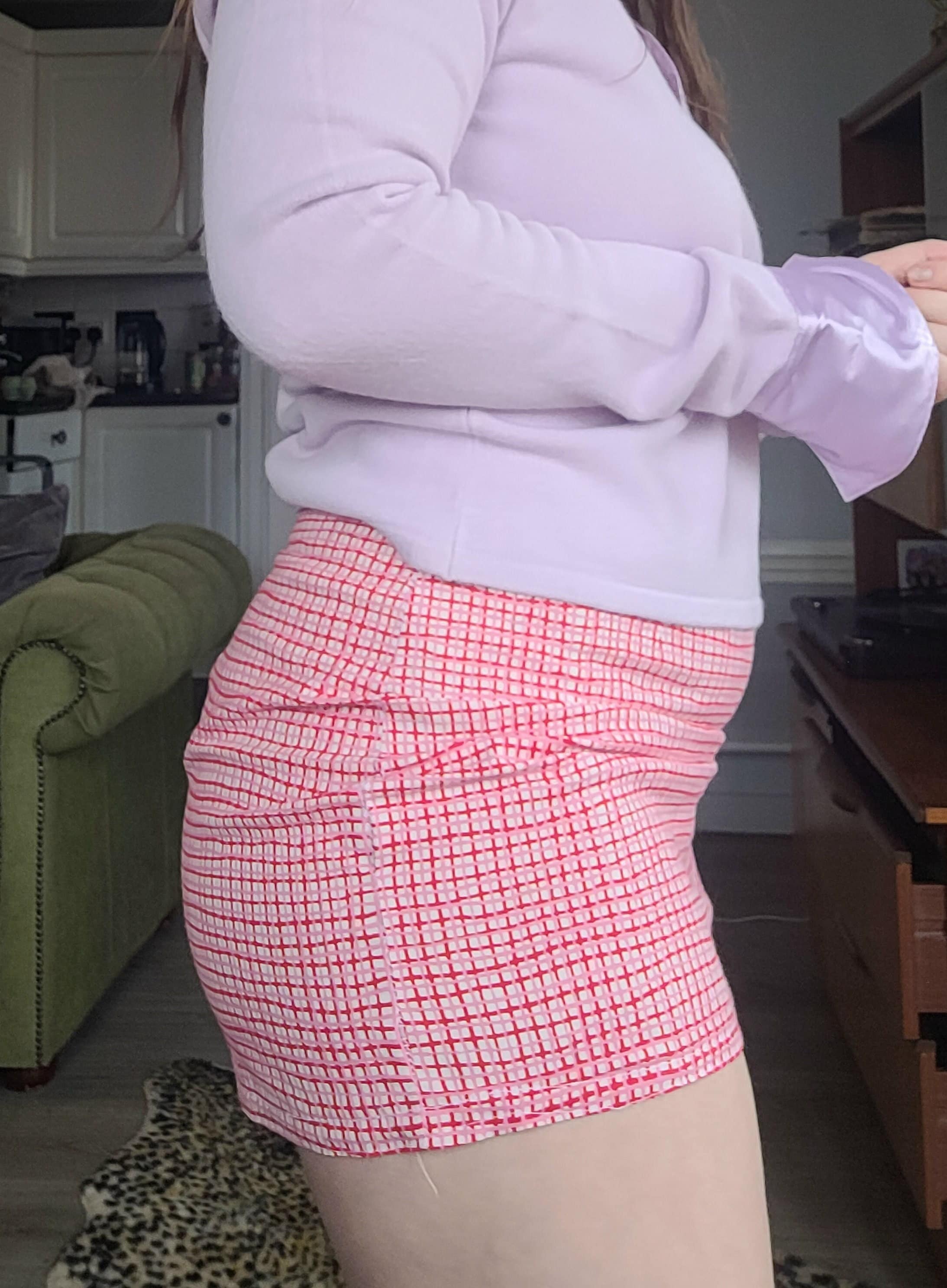 Pink plaid brandy skirt online