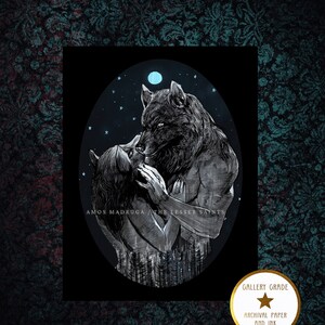 The Forest is Ours | Gothic Werewolf Occult Dark Art | Archival Print