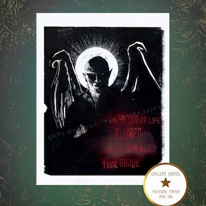 Angel | Gothic Occult Dark Vampire Art Print