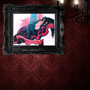 Vampire Dream | Gothic Horror Dark Vampire Art Print | Mature Content image 4